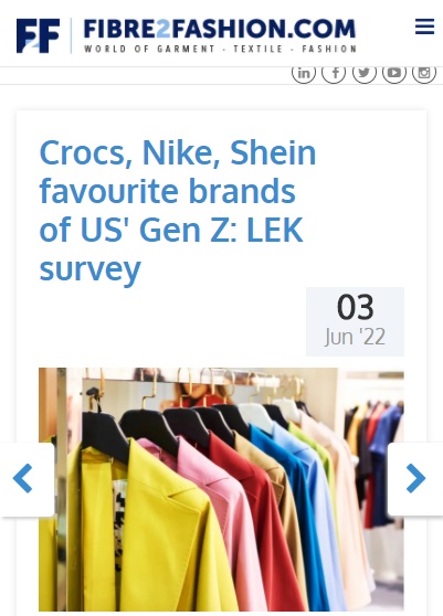 Shein成美国Z世代消费者最喜爱品牌