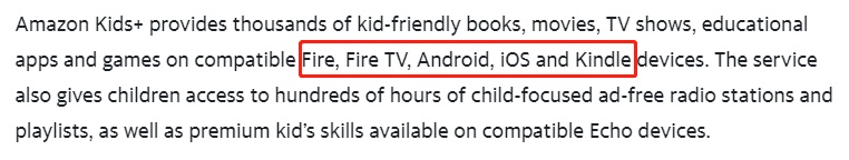 亚马逊简化Kids+一体式订阅服务定价结构
