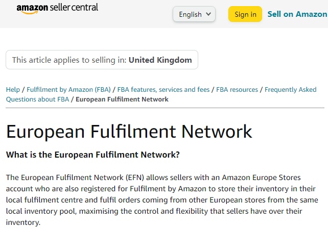 亚马逊宣布英国卖家商品有机会加入亚马逊欧洲配送网络