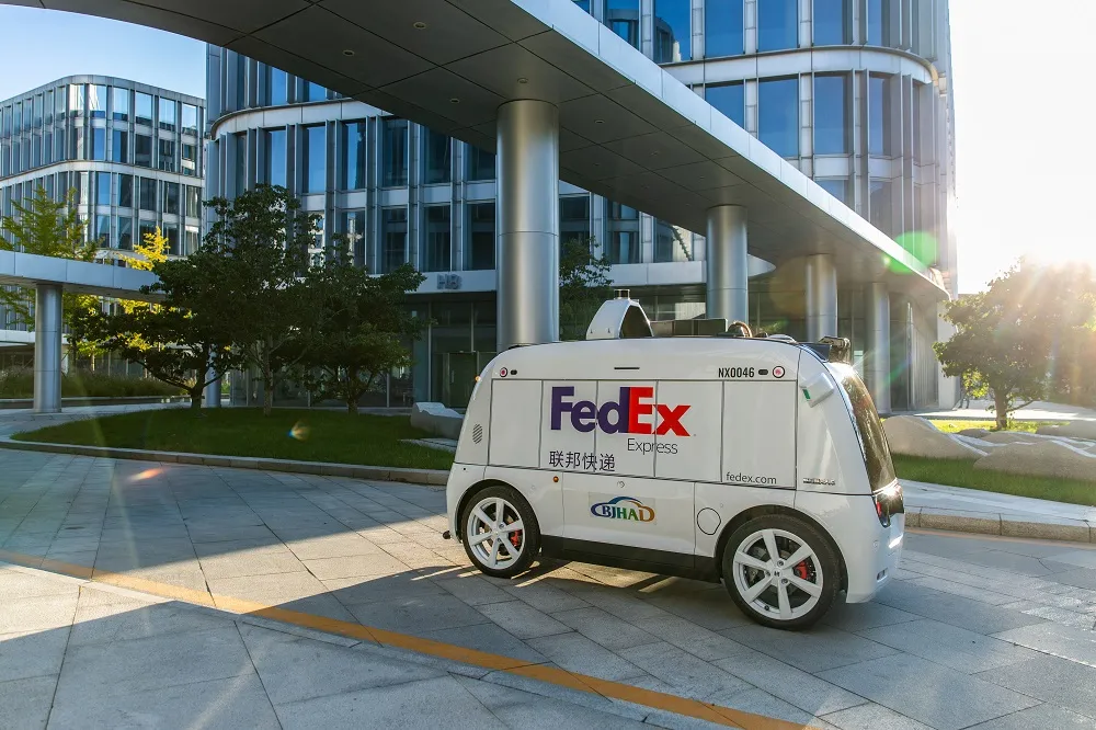 联邦快递在北京启动自动驾驶递送车测试