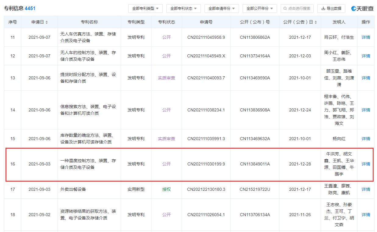 美团公开新专利：可提高温度控制系统的温度控制精度